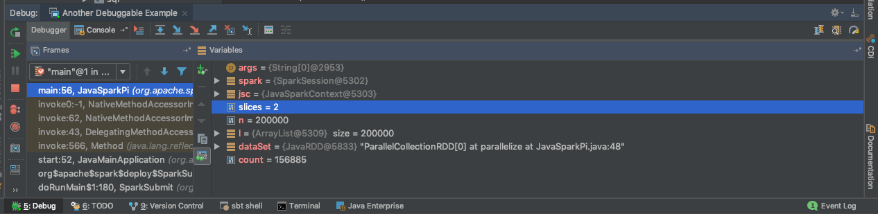 Java Example Debugging