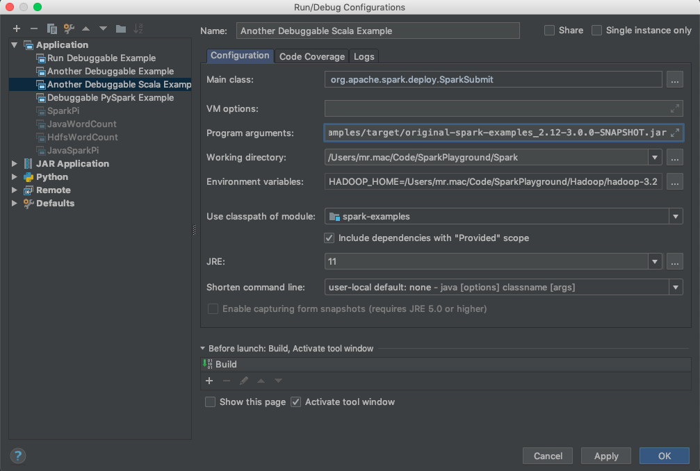 Scala Example Config